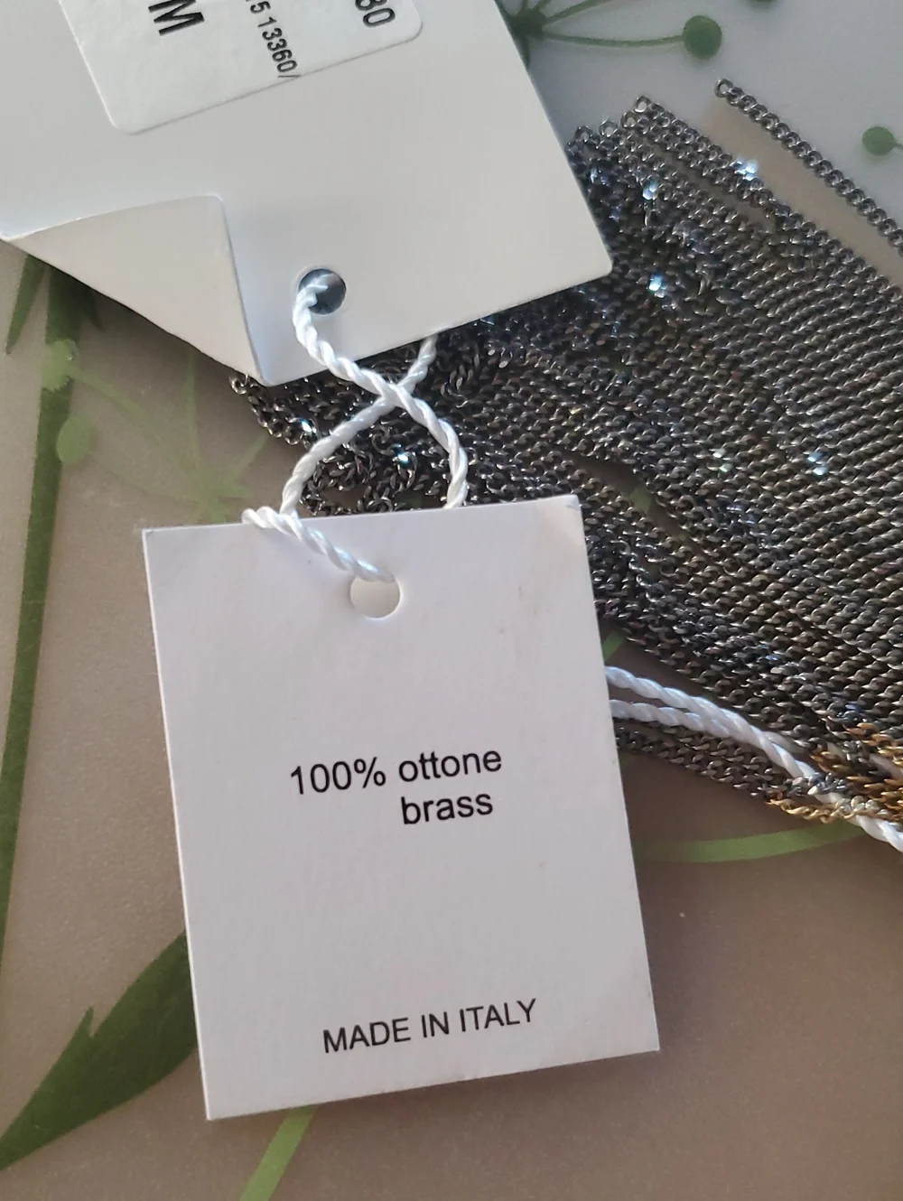 NWT MM6 Maison Martin Margiela Two-Tone Gold & Silver Chain Fringe Bracelet